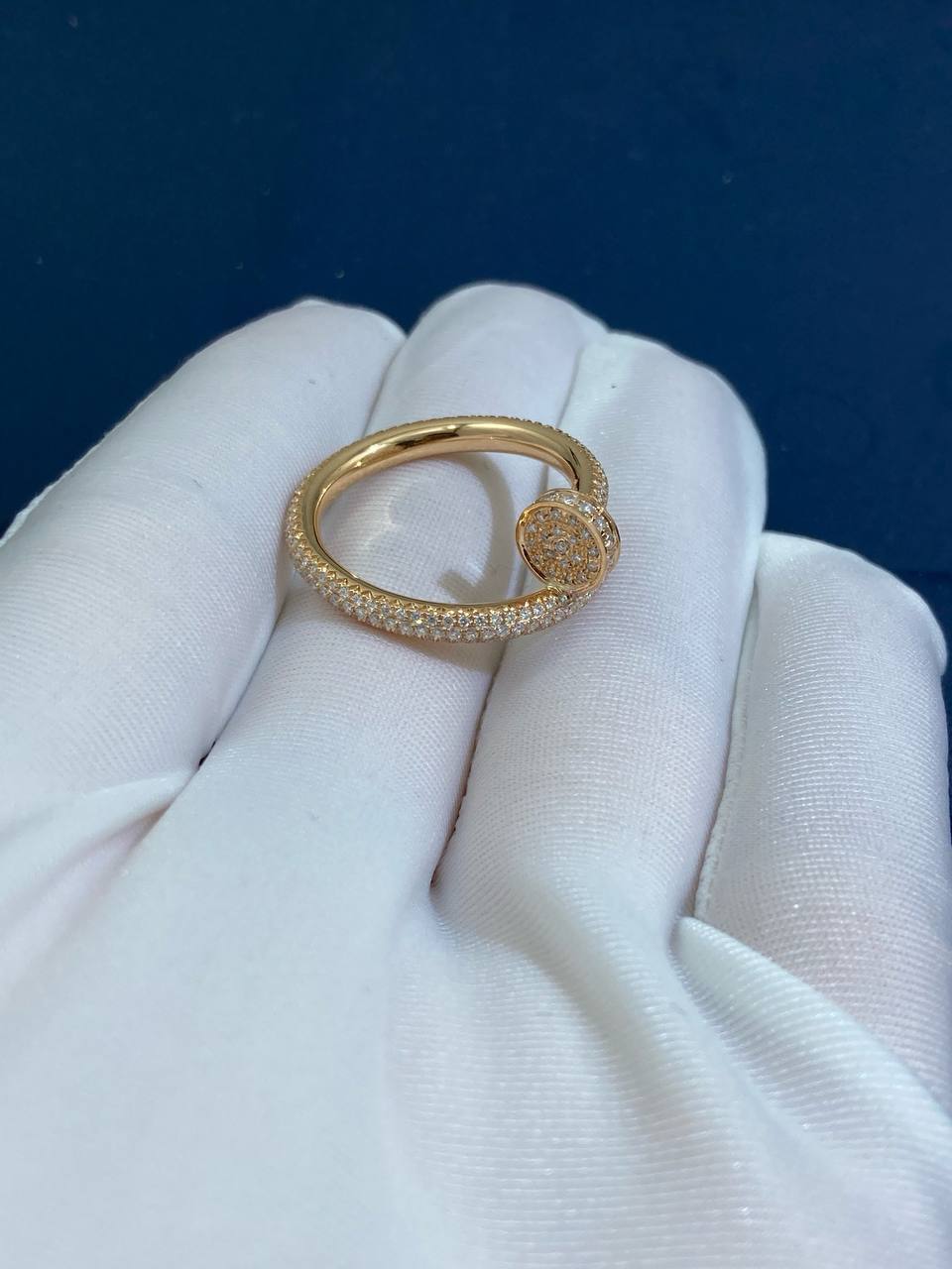 Nail full pave diamond ring, Classic model