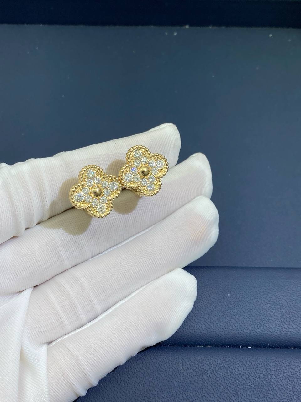 VC full pave diamond earrings 15mm