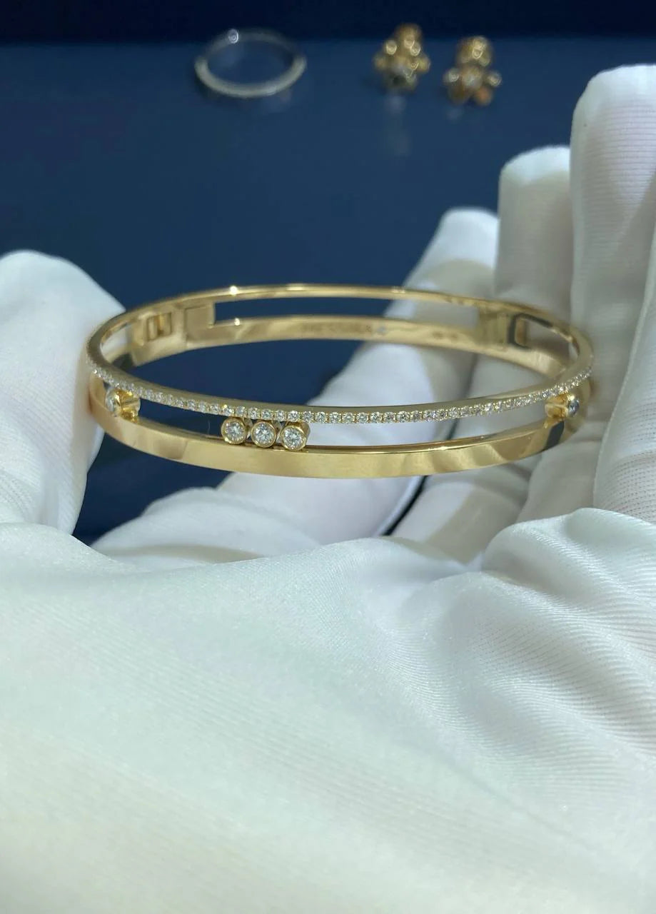 MSSK bracelet with with half-pave diamonds