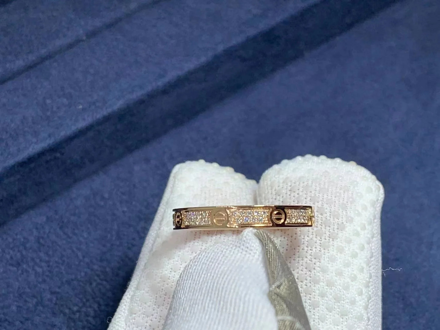 Love full pave diamond ring, Mini model