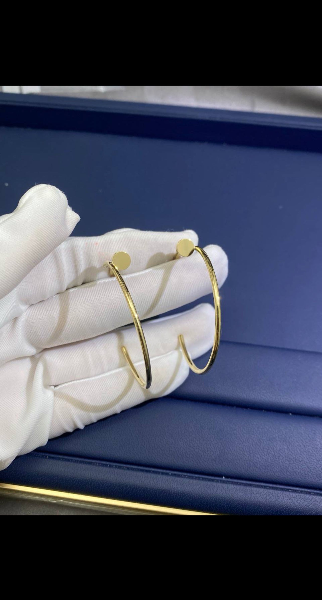 Nail hoop earrings