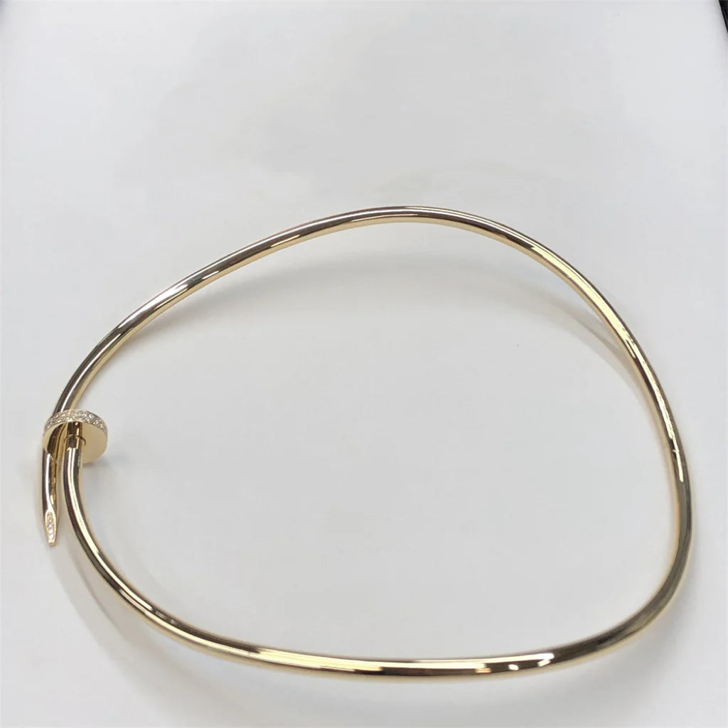 Nail necklace with diamonds, Medium model