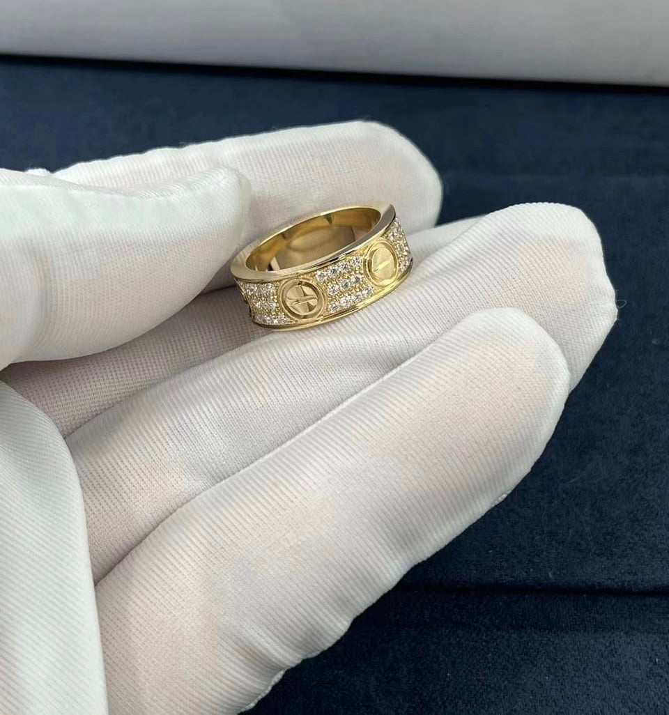 Love full pave diamond ring, Classic model