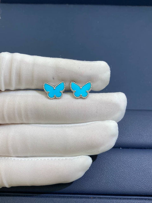 VC butterfly Turquoise earrings, Mini model