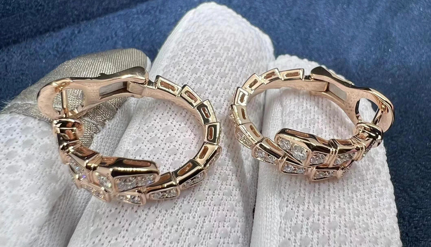 Serpenti full pave diamond earrings