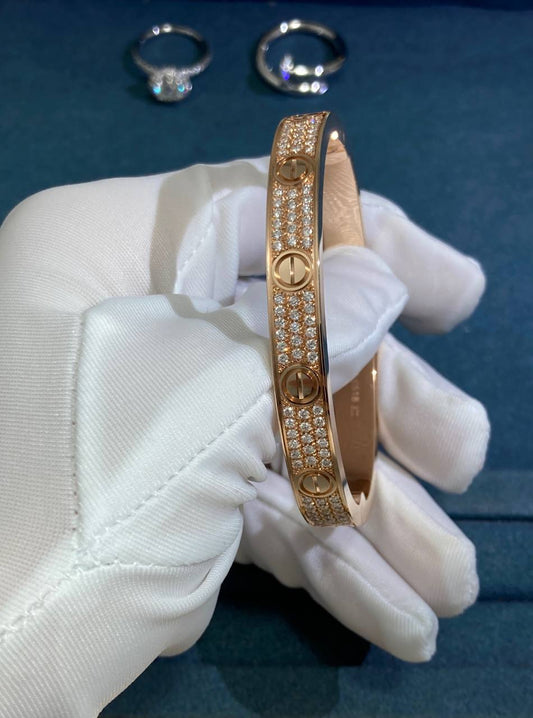 Love full pave diamond bracelet Classic model