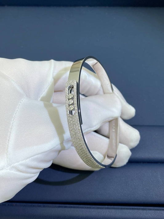 MSSK half pave diamond bracelet, classic model
