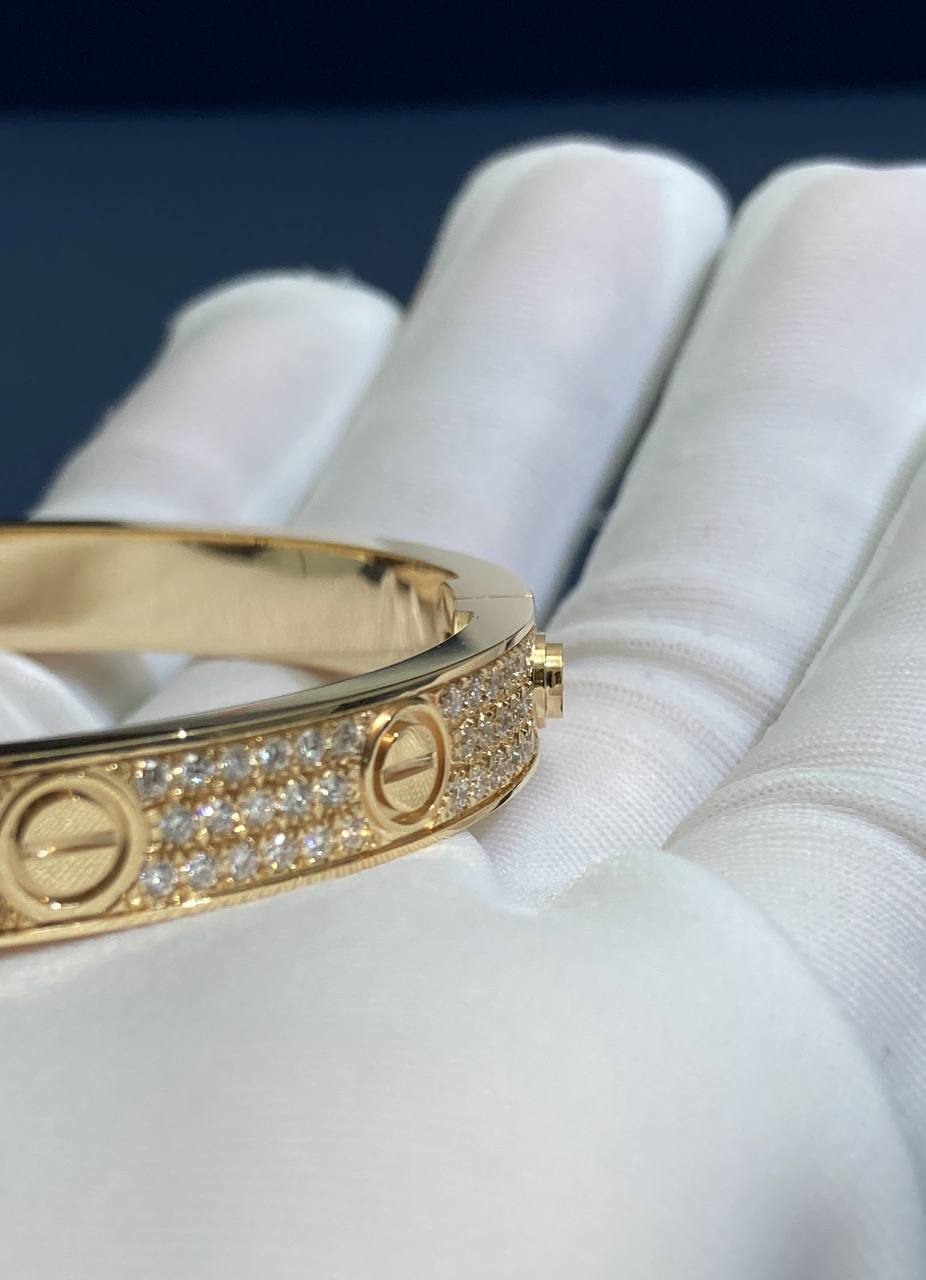 Love full pave diamond bracelet Classic model