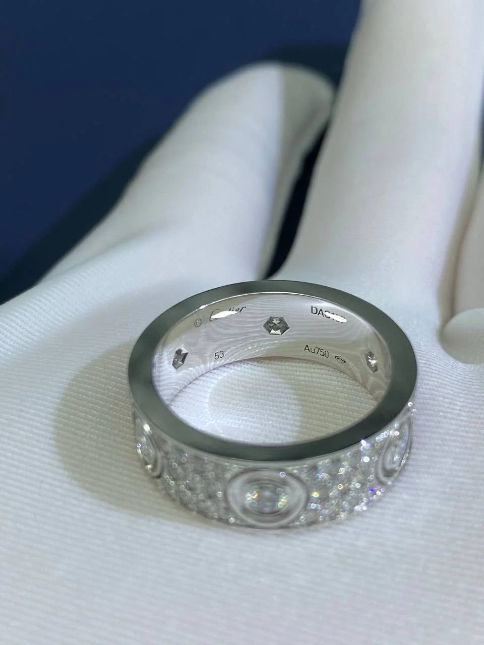 Love full pave diamond ring, Classic model
