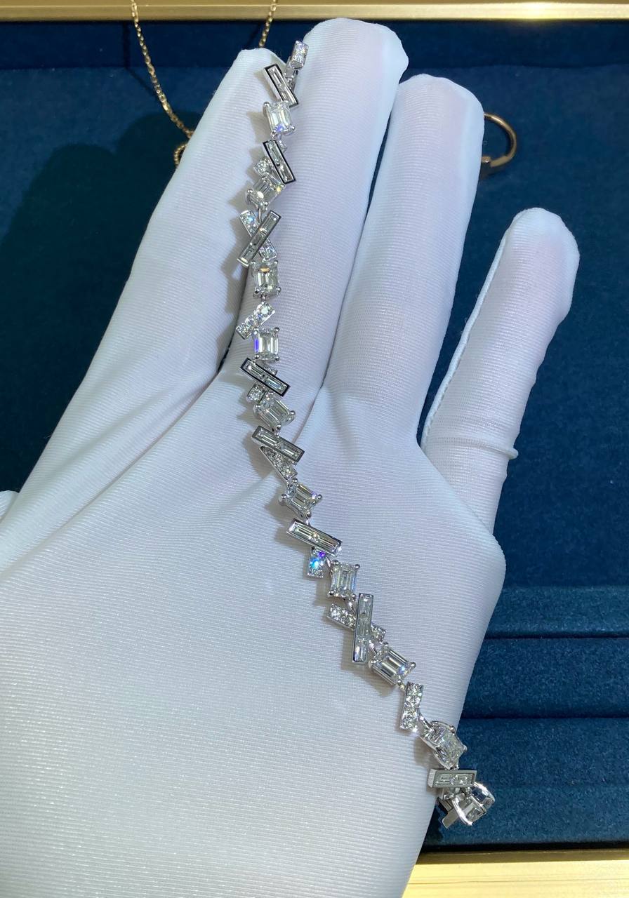 GRFF full pave diamond tread bracelet