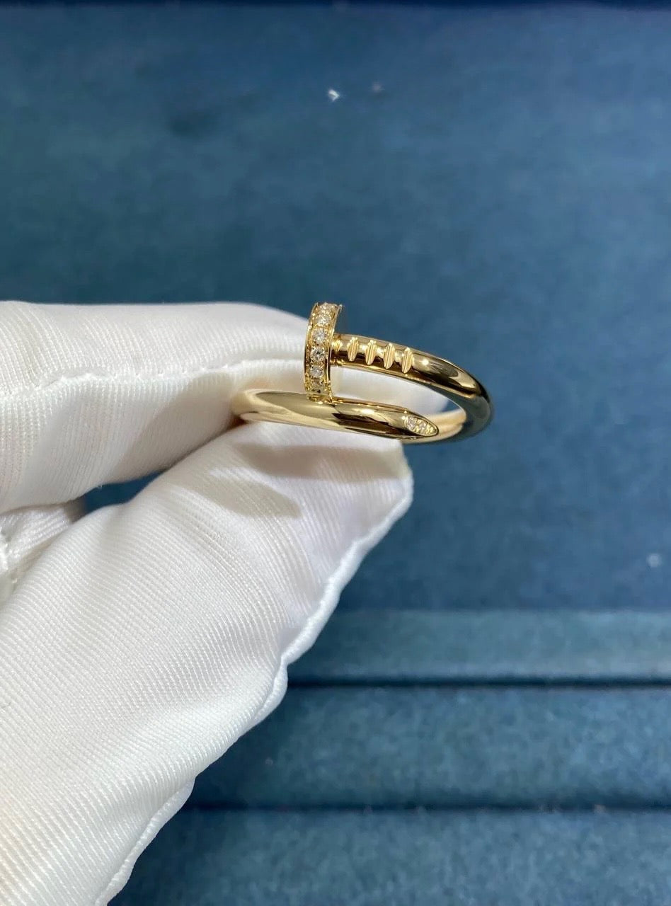 Nail ring with diamonds, Classic model