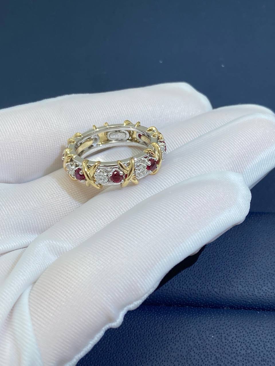 TC ring with diamonds and rubies