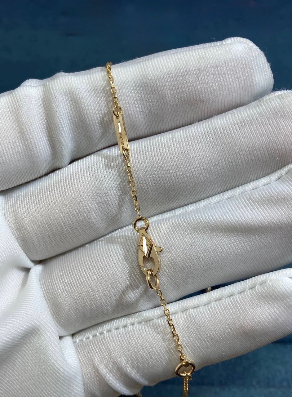 VC floral pendant with 1 emerald, Mini model