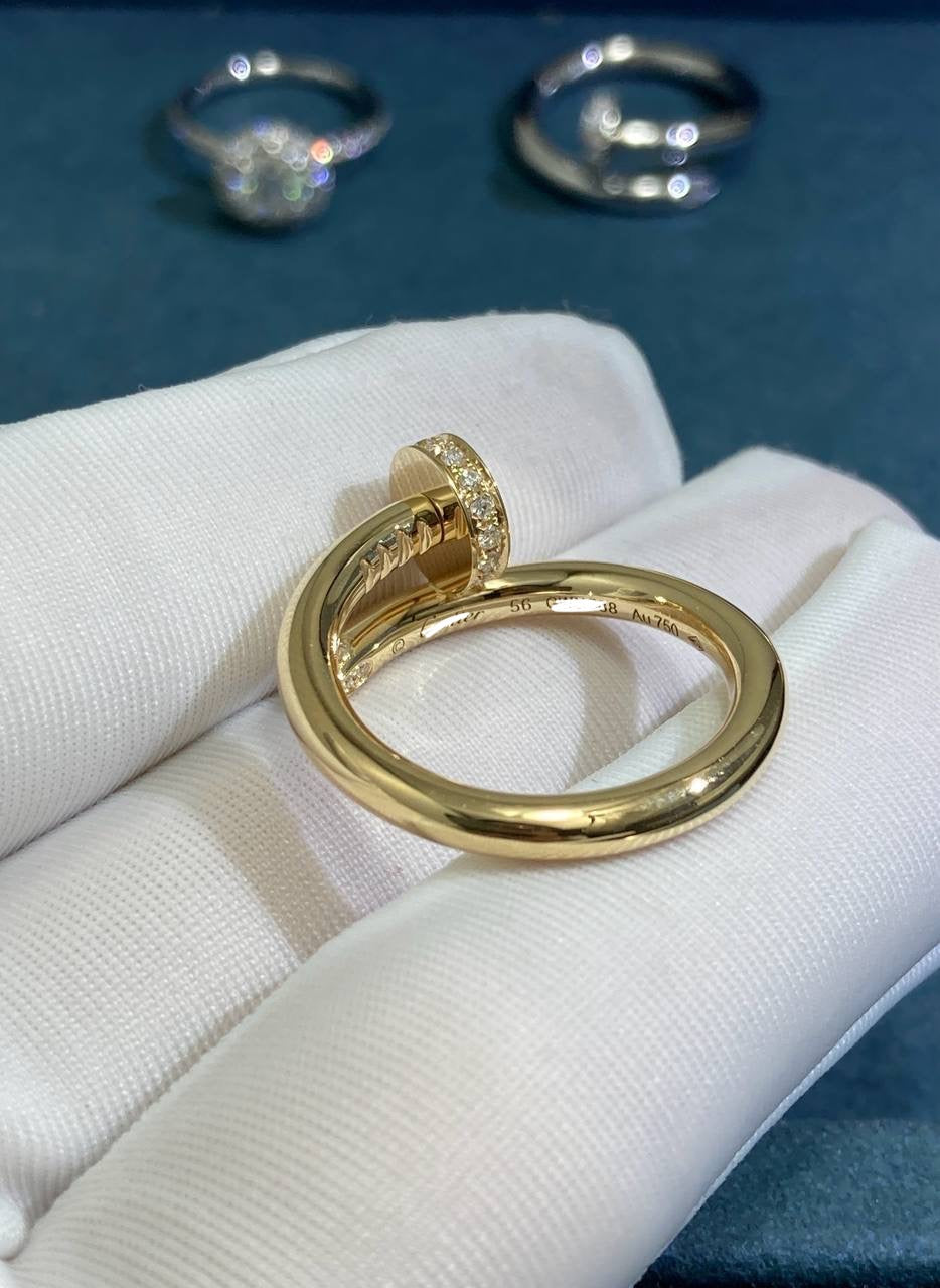 Nail ring with diamonds, Classic model