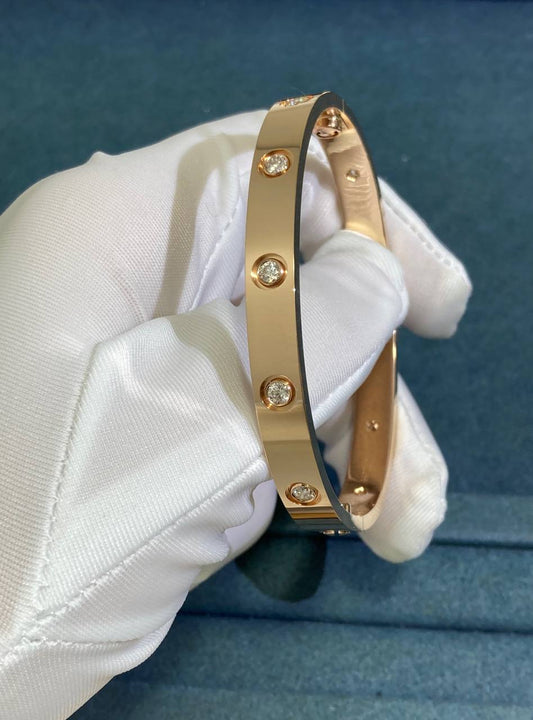 Love bracelet with 10 diamonds, Classic model