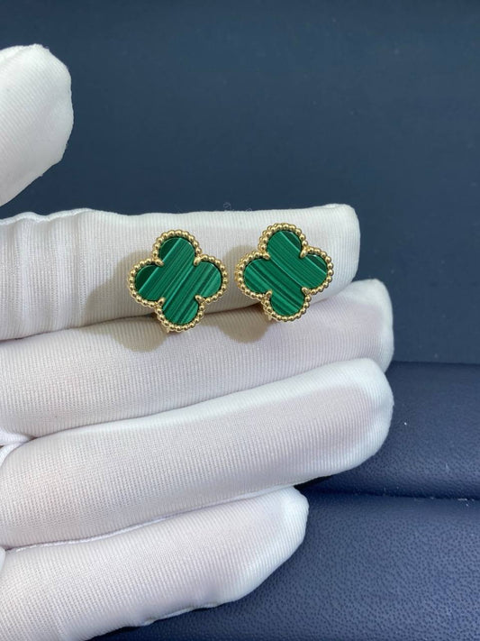VC Malachite earrings 15mm