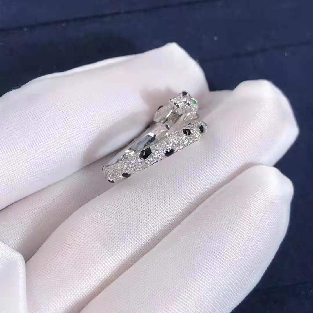 Panther full pave diamond ring