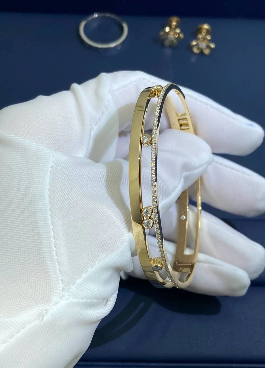 MSSK bracelet with with half-pave diamonds