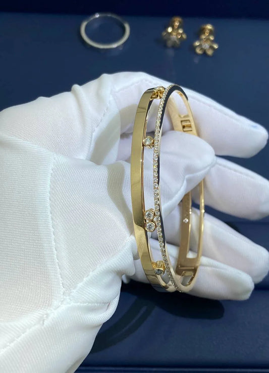MSSK bracelet with with half-pave diamonds