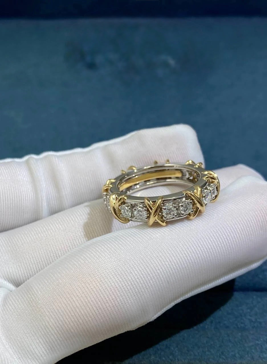 TC ring with diamonds