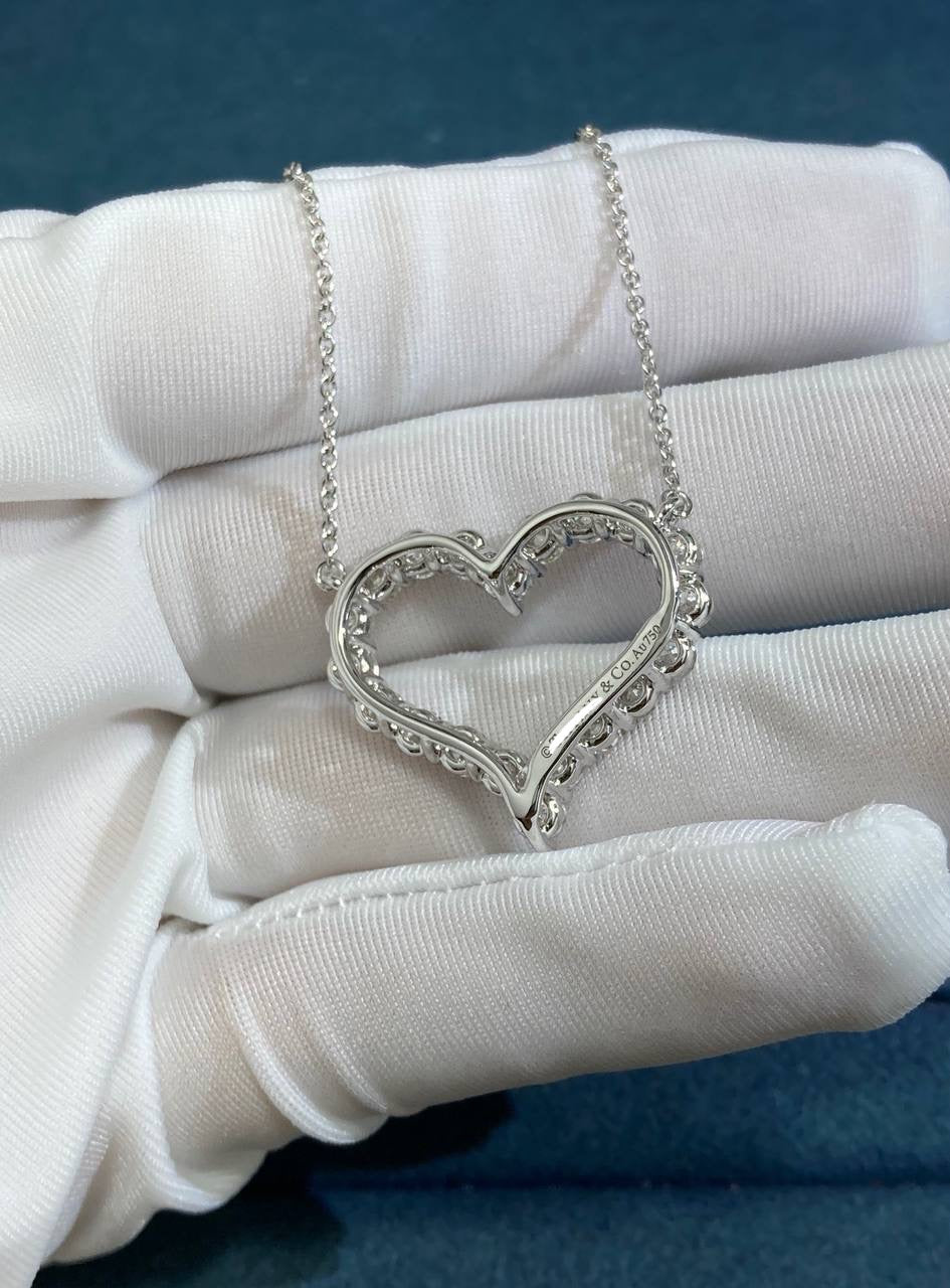 TC Heart full pave diamond pendant, Large model
