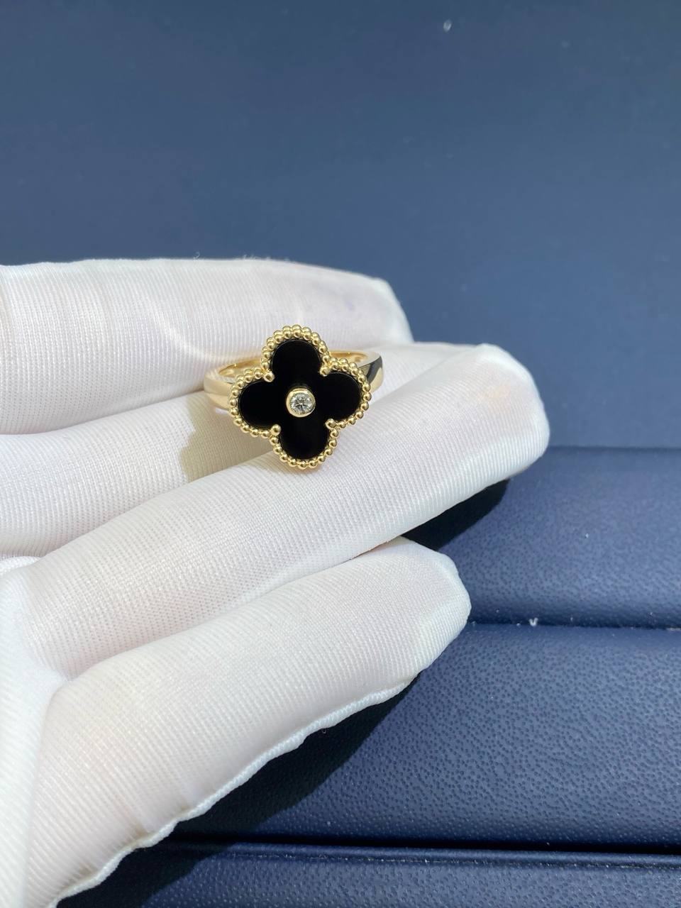 VC onyx ring with 1 diamond