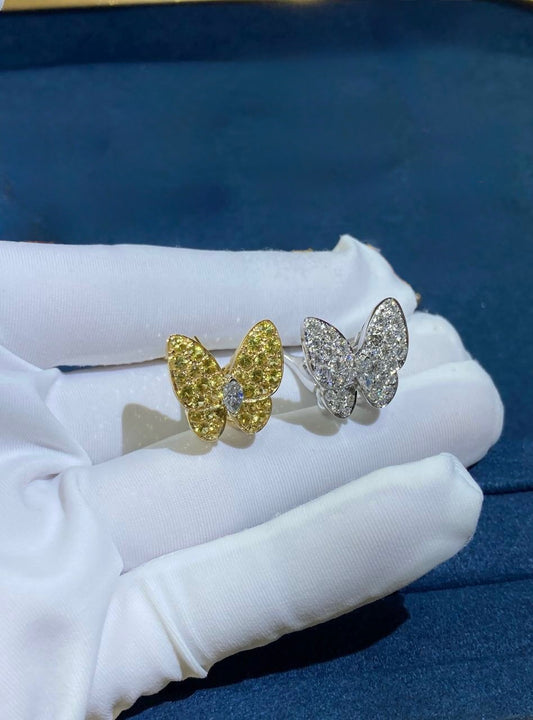 VC butterfly earrings with sapphires and diamonds