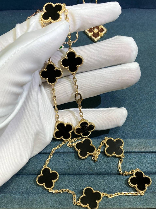 VC 10 motif Onyx necklace