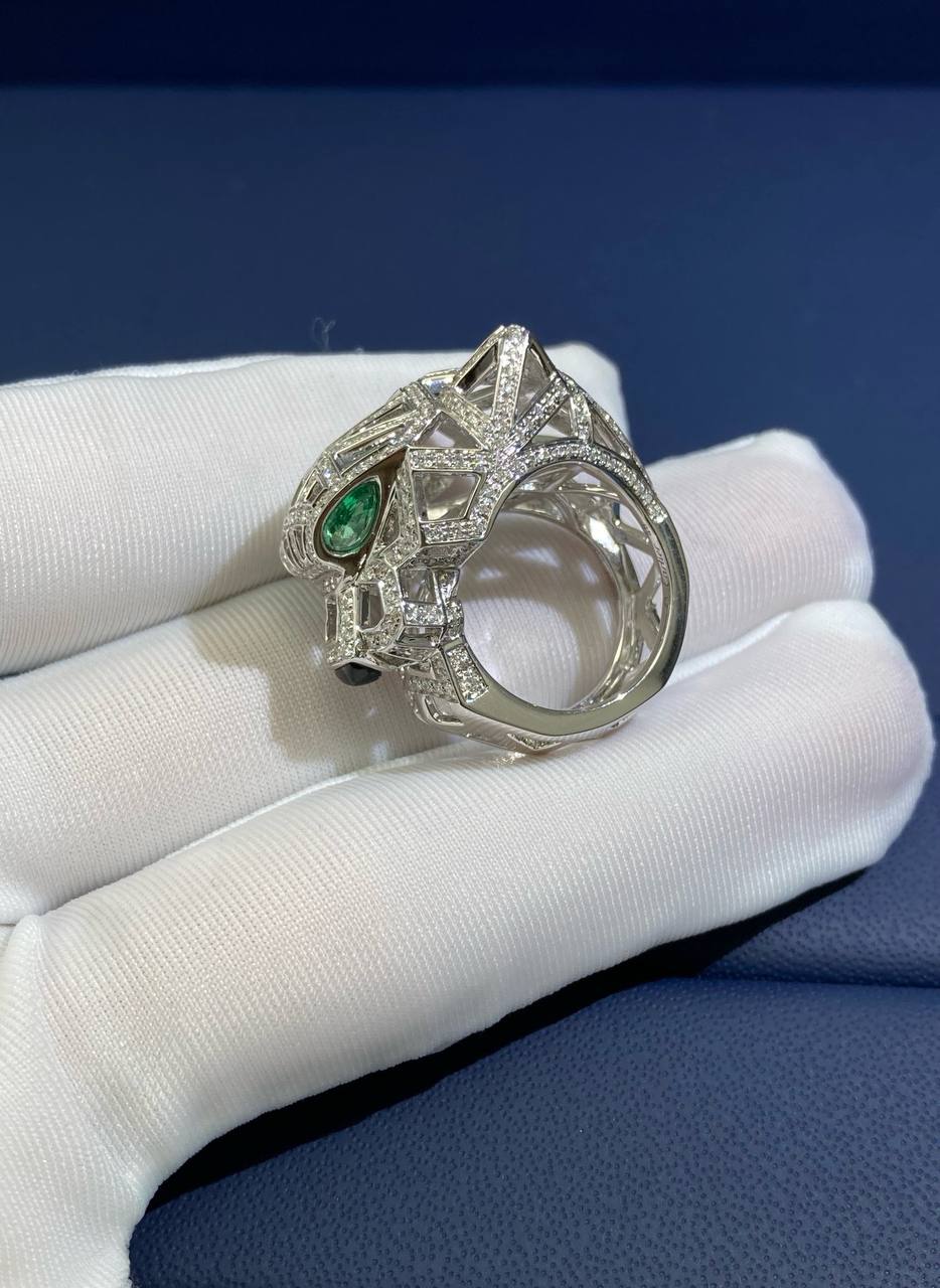 Panther full pave Open-work diamond ring