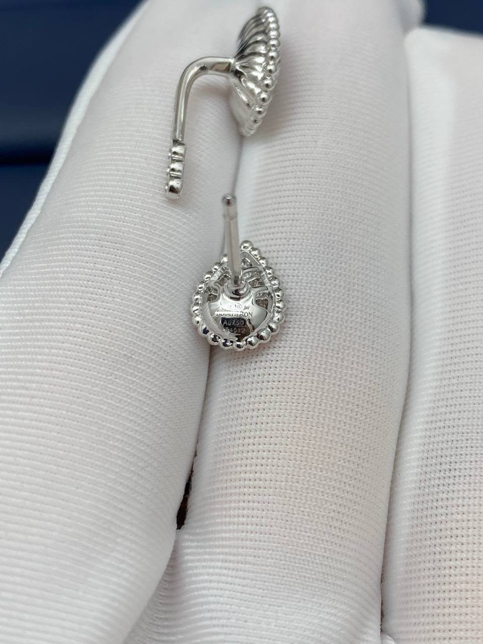 BCHRN full pave diamond earrings, detachable XS/S model