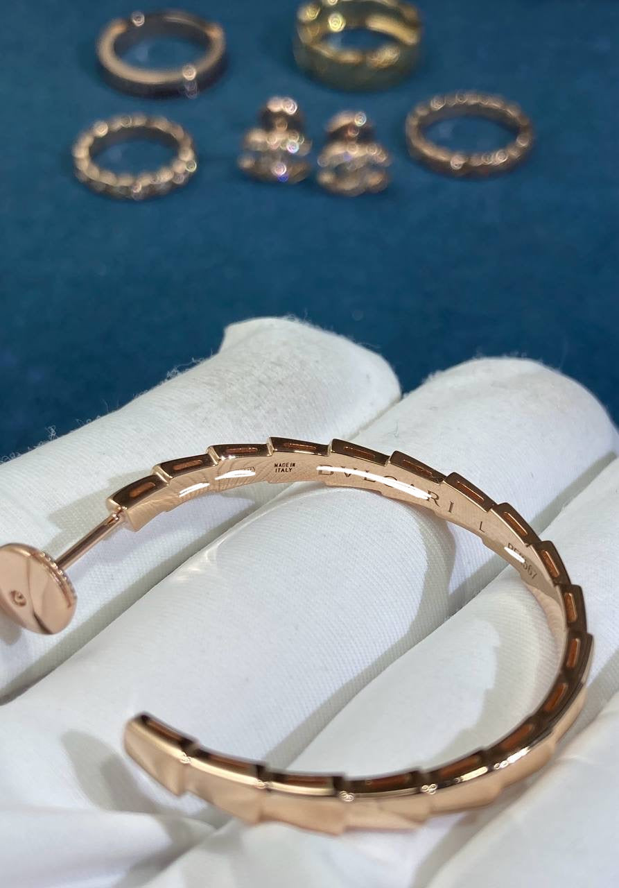 Serpenti hoop earrings