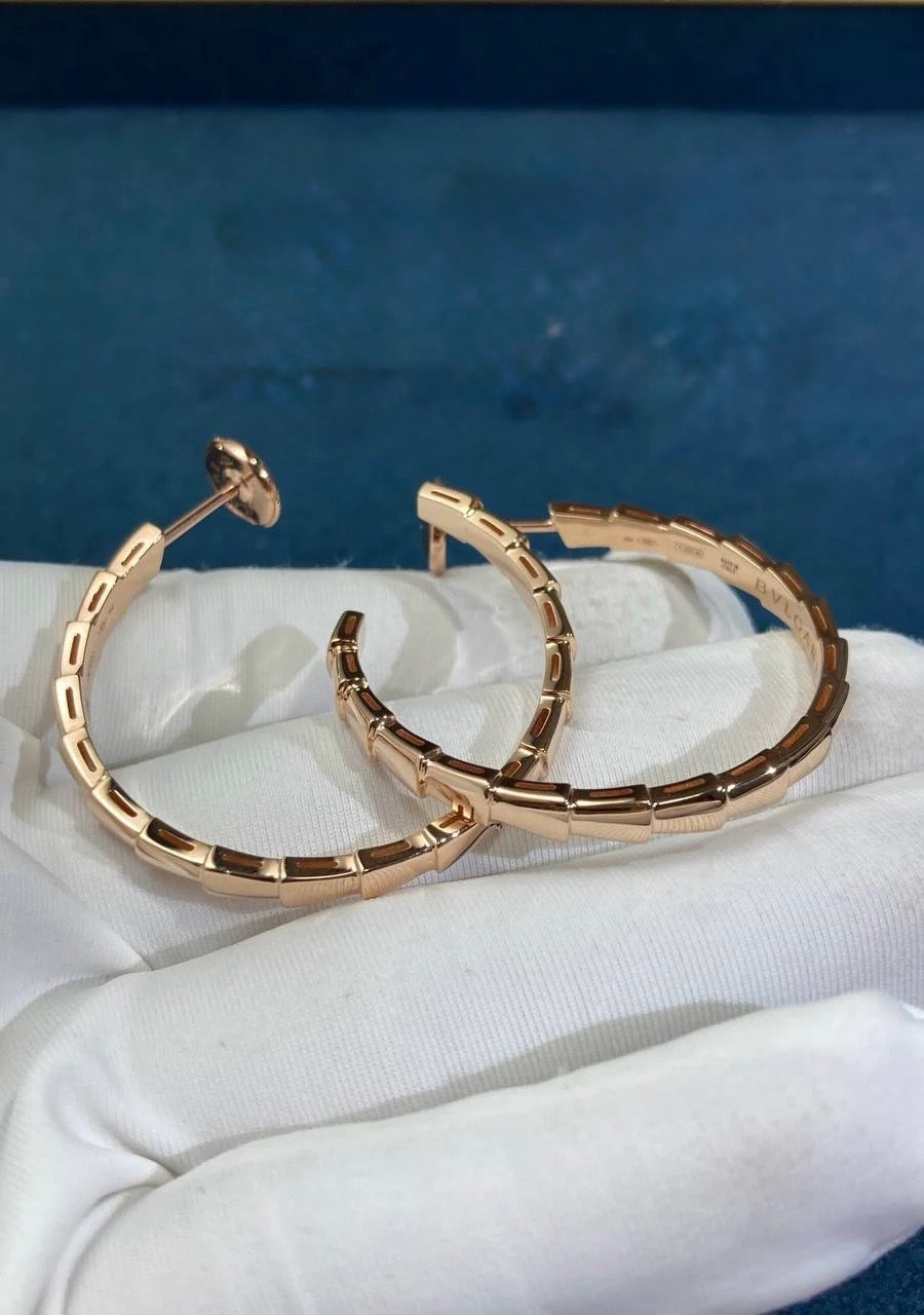 Serpenti hoop earrings