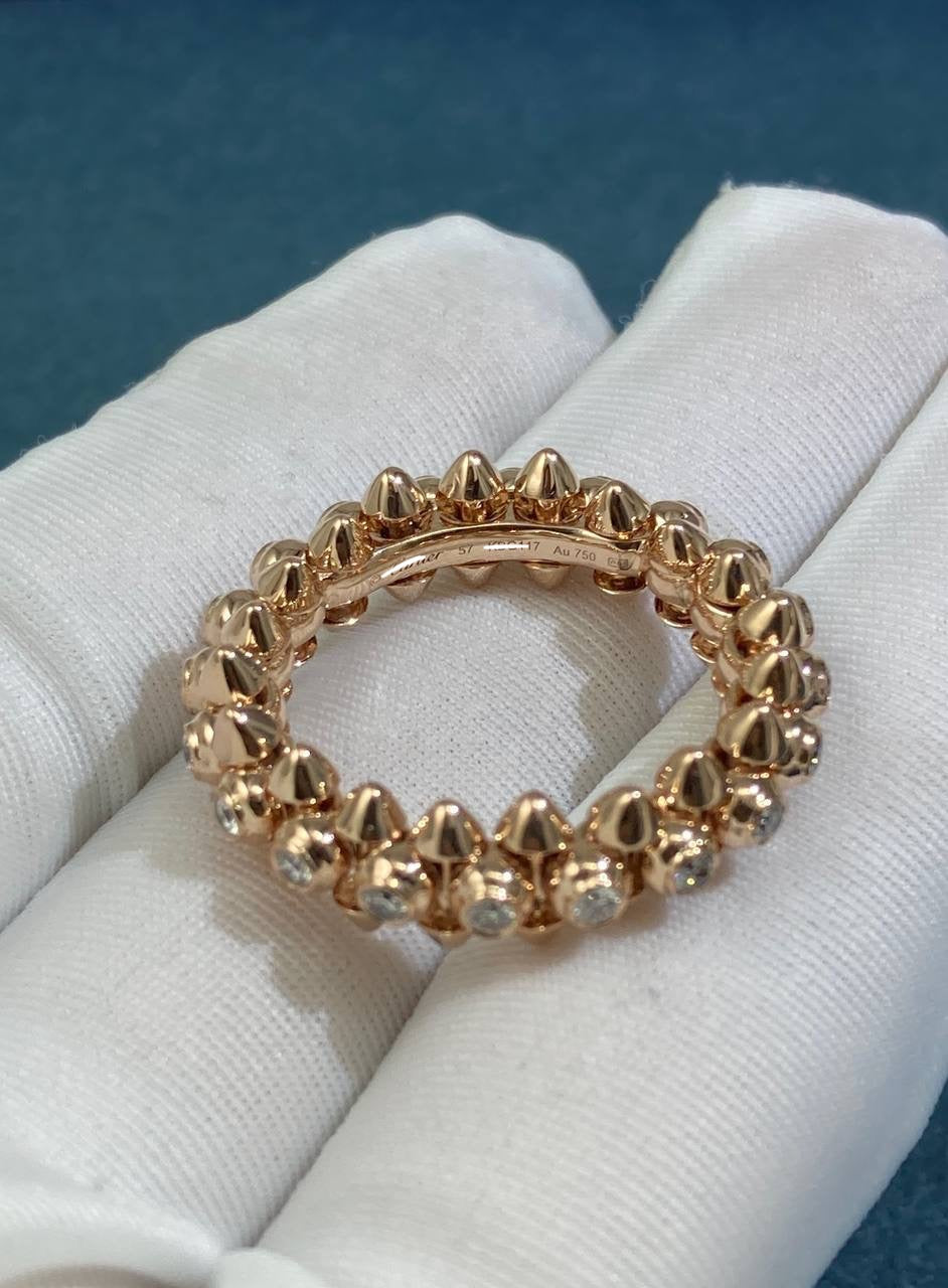Clash ring with diamonds
