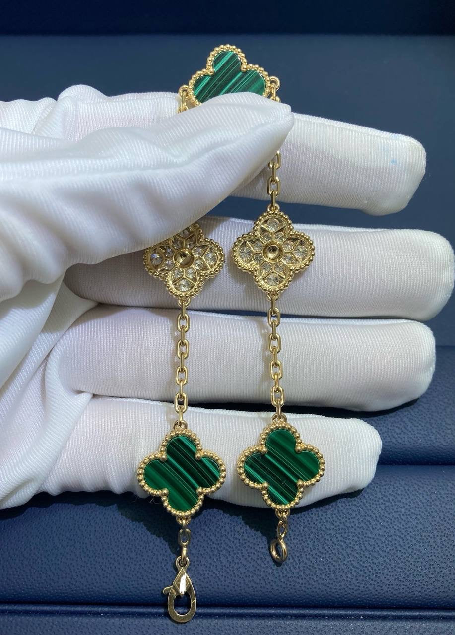 VC Malachite bracelet with diamonds