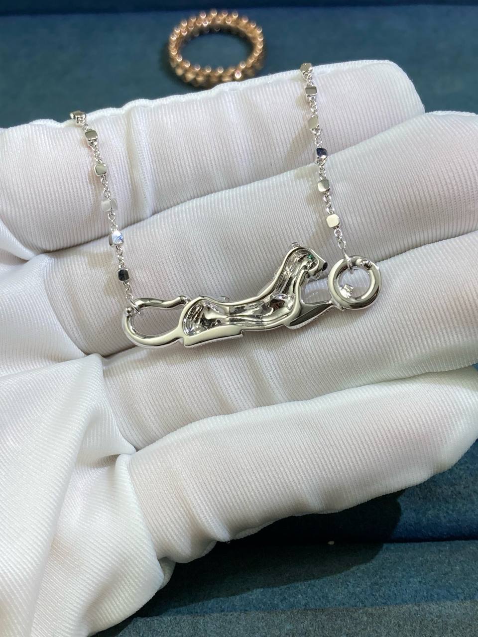 Panther full pave diamond pendant