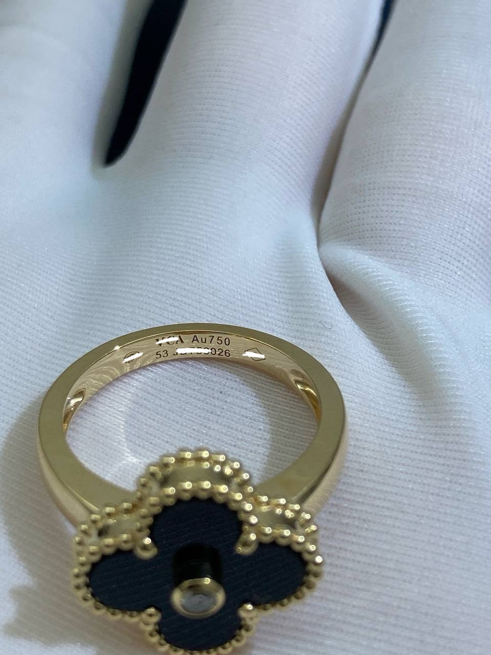 VC onyx ring with 1 diamond