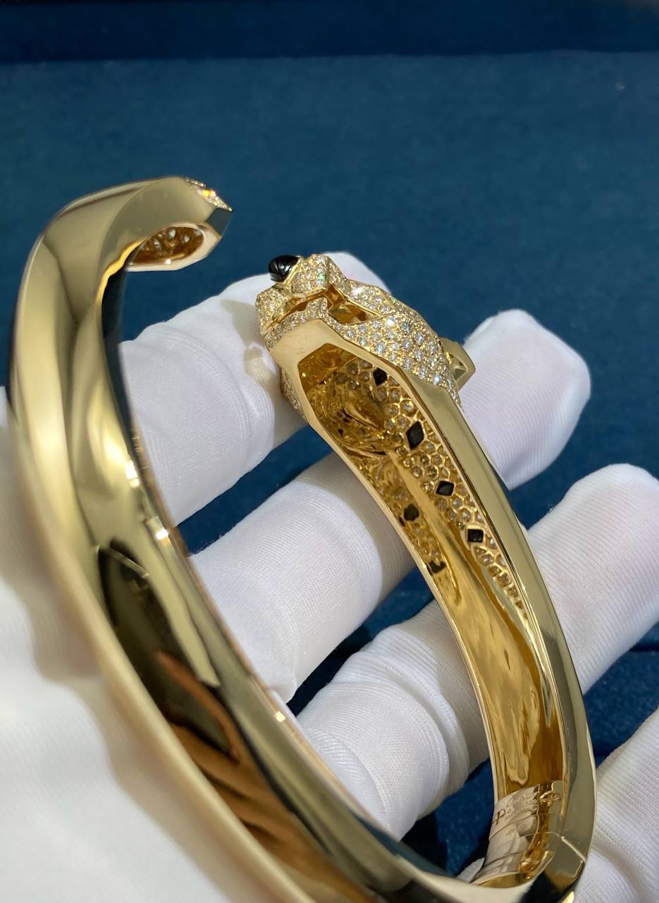 Panther bracelet with diamonds, Large model