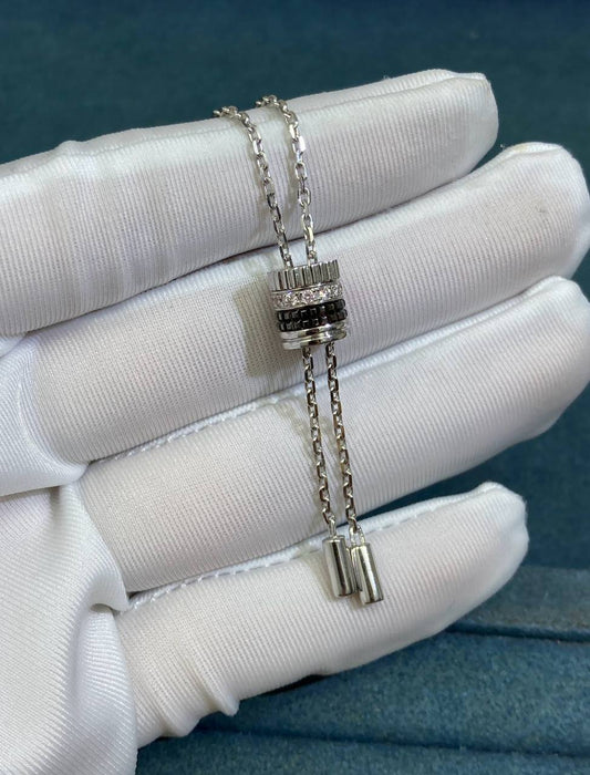 BCHRN necklace with diamonds and PVD, Small model