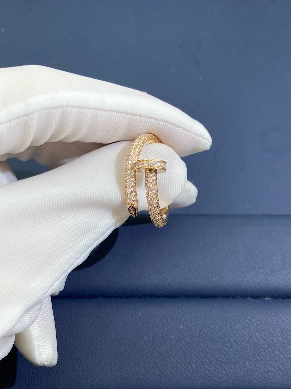 Nail full pave diamond ring, Classic model