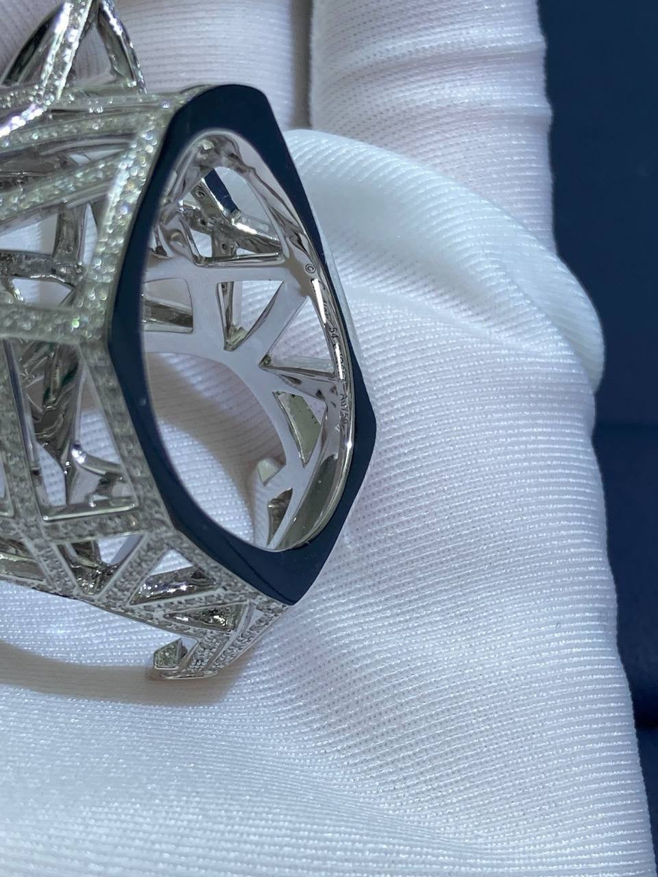 Panther Open-work full pave diamond ring