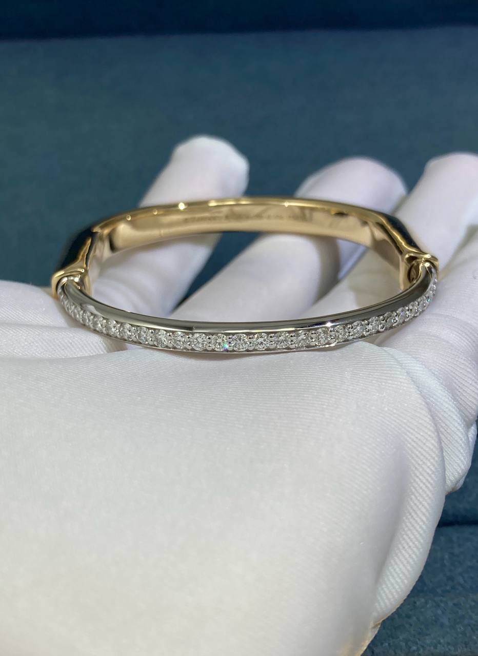 TC lock half-pave diamond bracelet