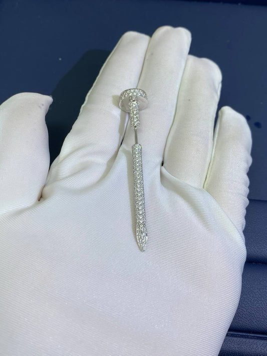 Nail full pave diamond brooch