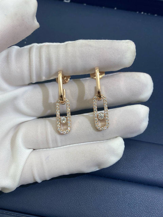 MSSK pendant earrings with diamonds
