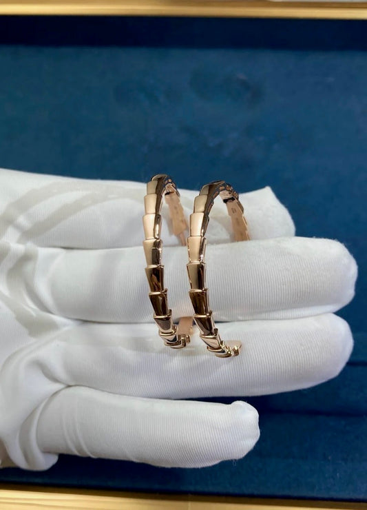 Serpenti hoop earrings