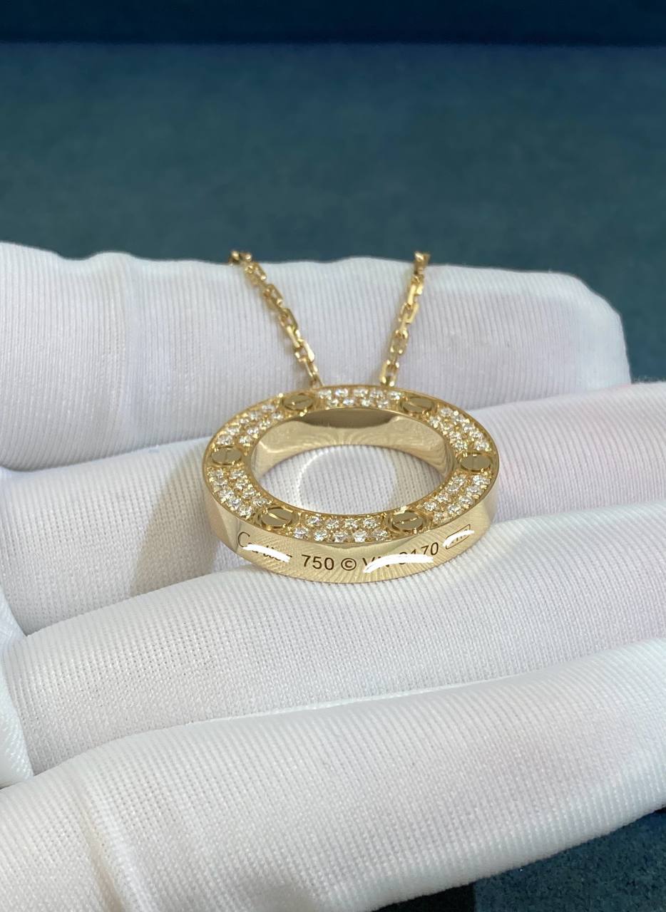 Love full pave diamond pendant