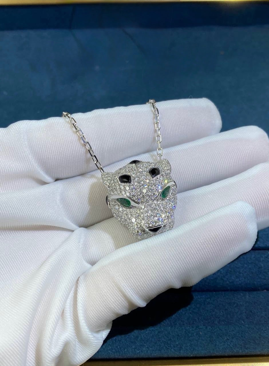Panther full pave diamond pendant