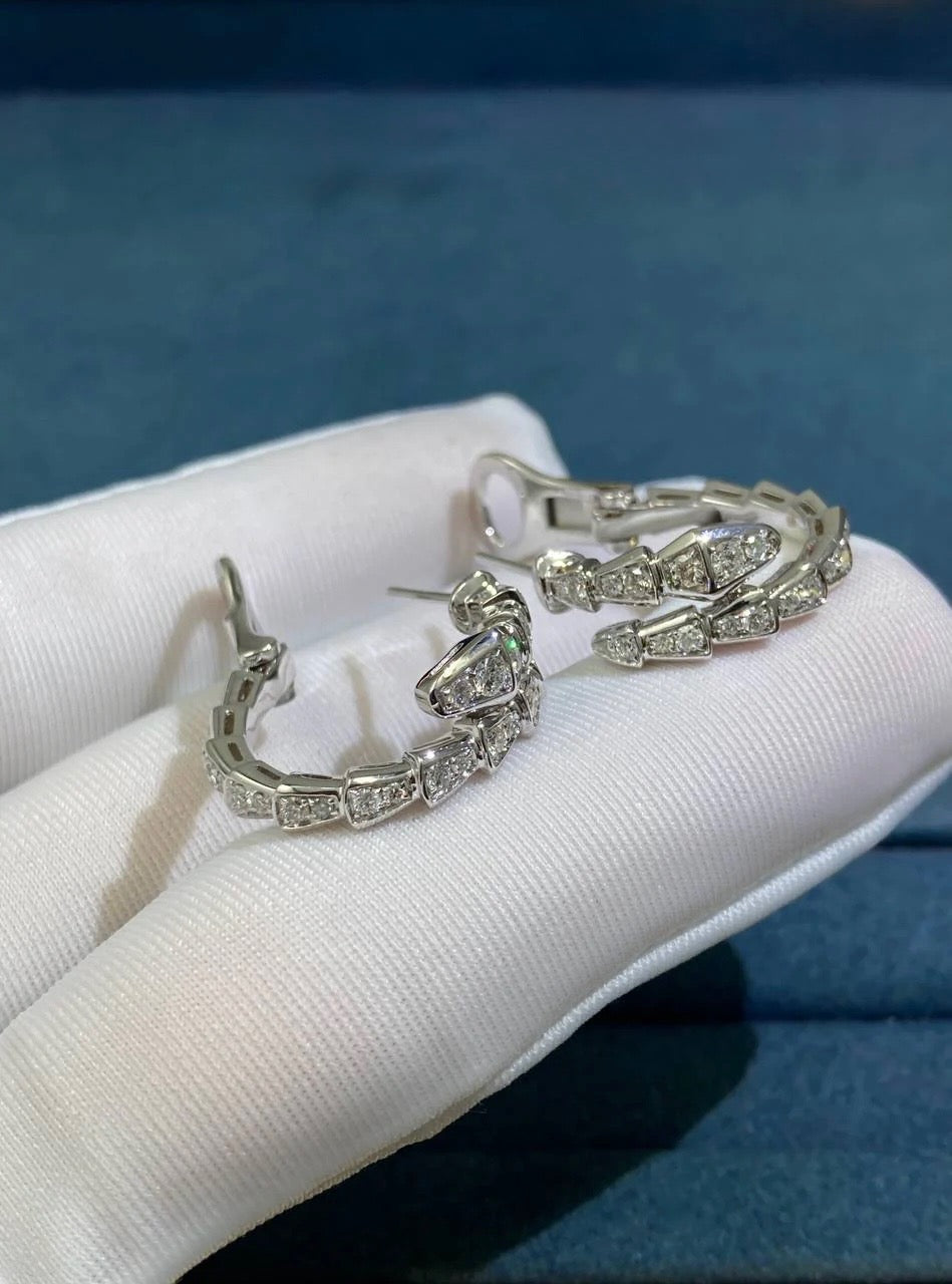 Serpenti full pave diamond earrings