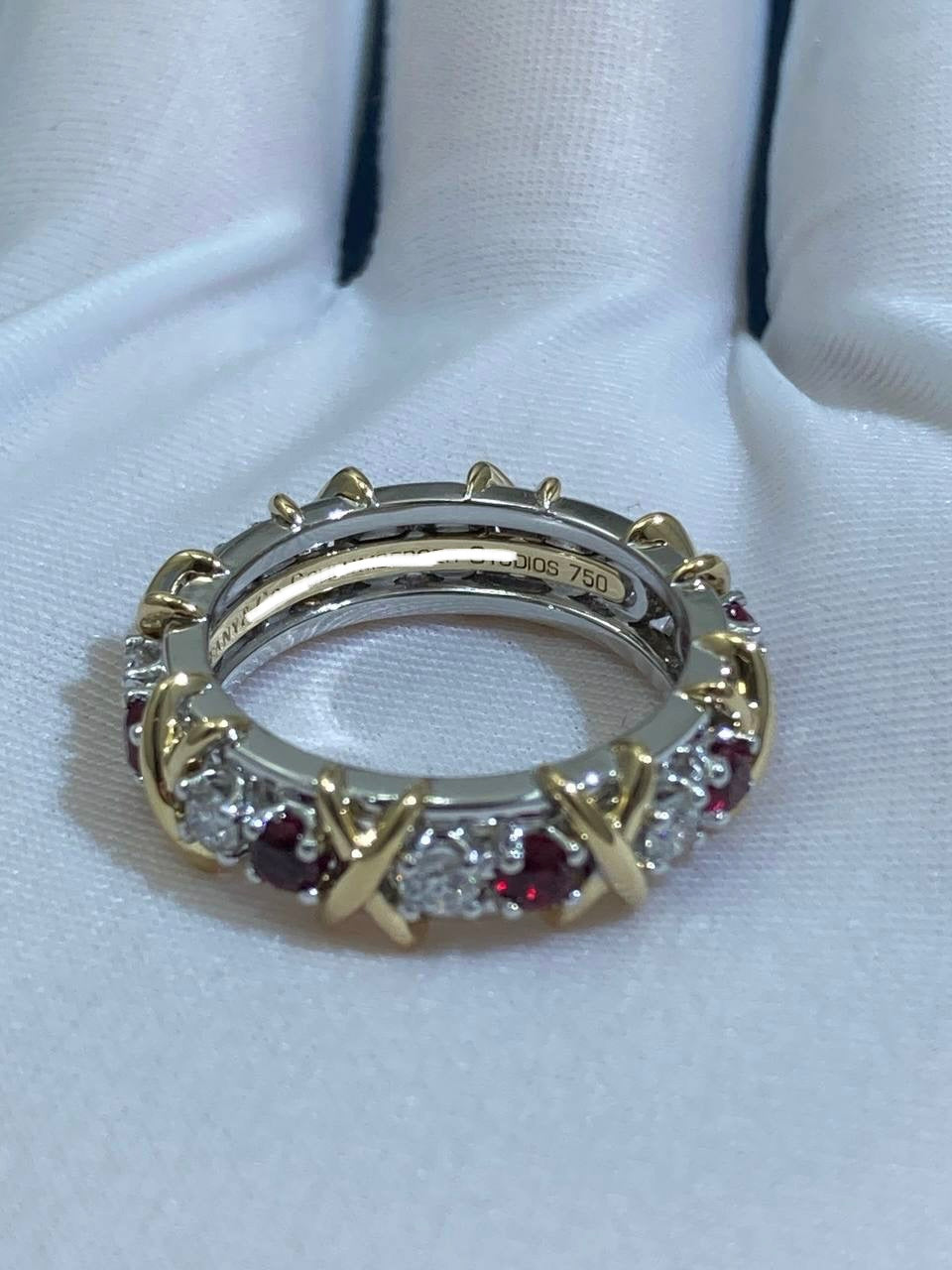 TC ring with diamonds and rubies