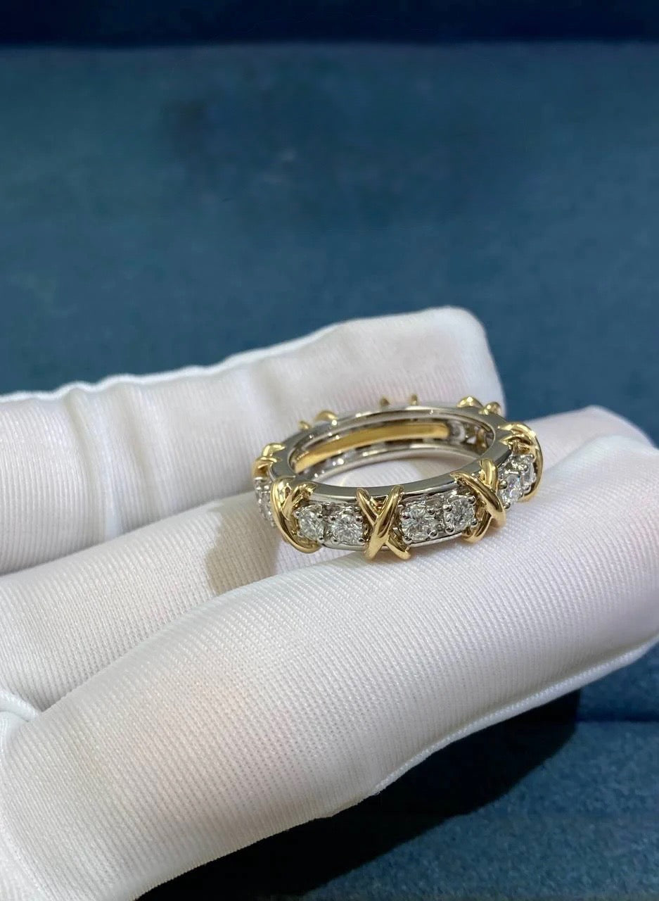 TC ring with diamonds