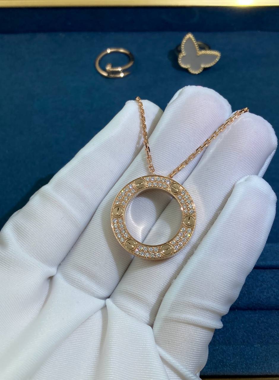 Love full pave diamond pendant